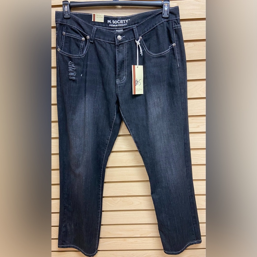 M SOCIETY MEN FASHIONABLE JEANS SIZE 38 INSEAM 32 MSRP $58.00